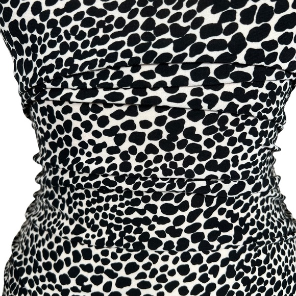 Norma Kamali Reptile Print Slinky Stretchy Body-con Dress With Ruching X… - Picture 10 of 16